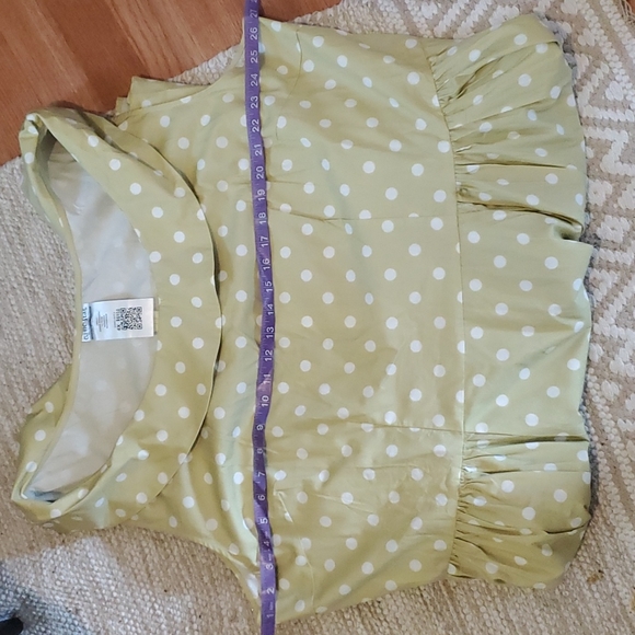 Chic Star Green Polka Dot Swing Dress - Picture 3 of 5